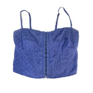 blue corset top